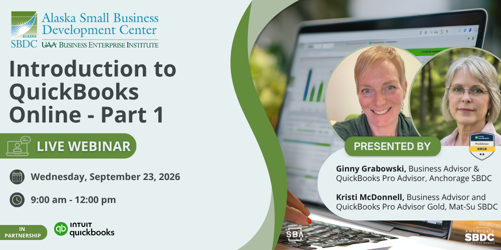 Introduction to QuickBooks Online – Part 1 – Live Webinar | Alaska ...